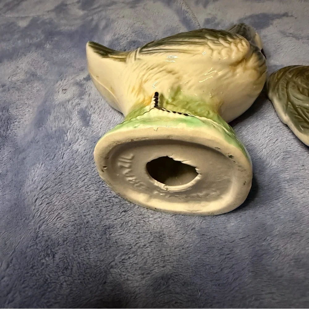 Vintage Ceramic Chicken Figurines -‎ Yellow and Orange